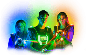 Laser tag game in action